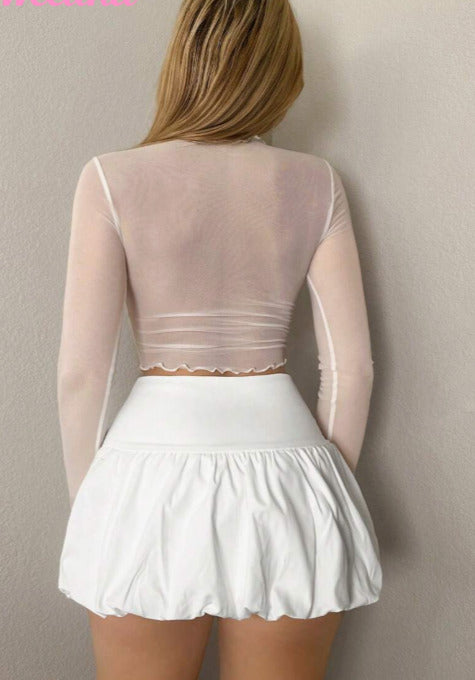 Blusa transparente (1 pieza) (Talla XS S M L)