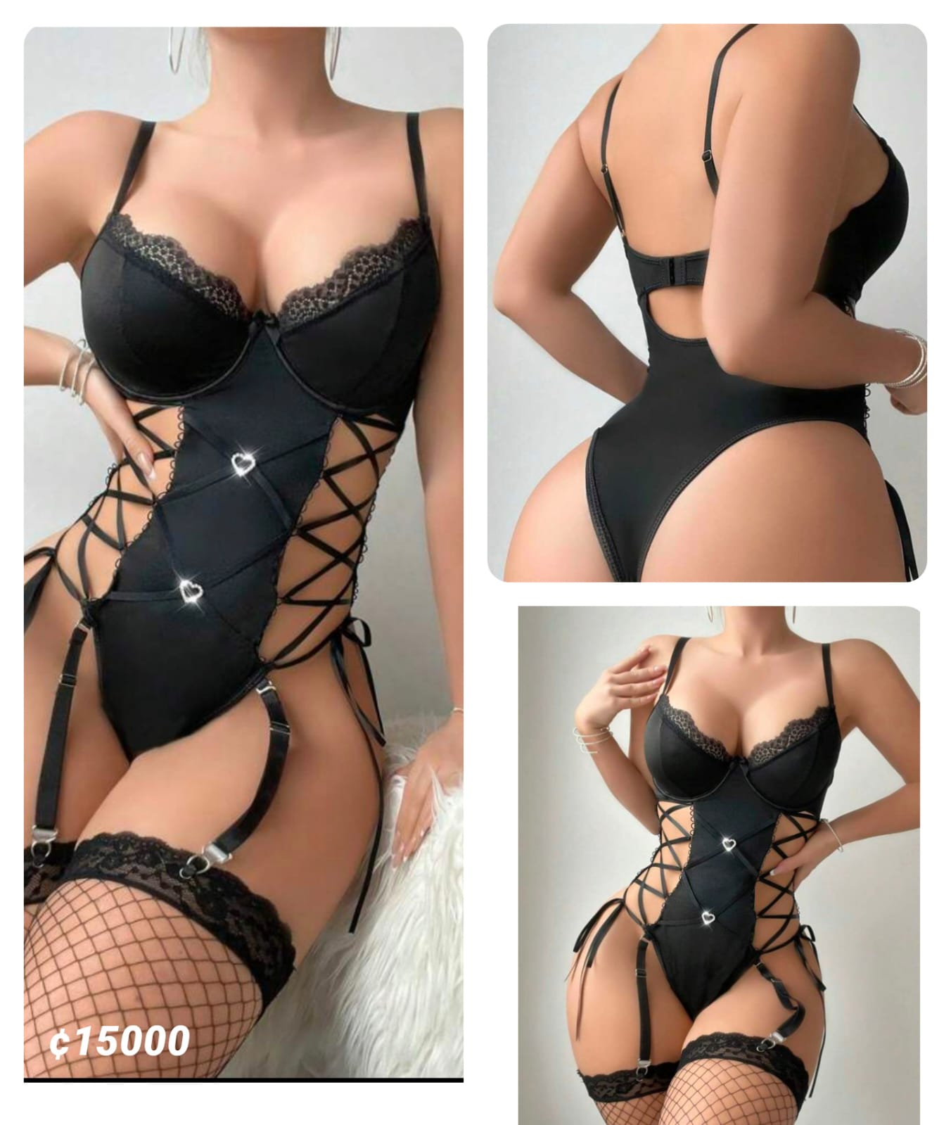 Lencería negra (Talla L)