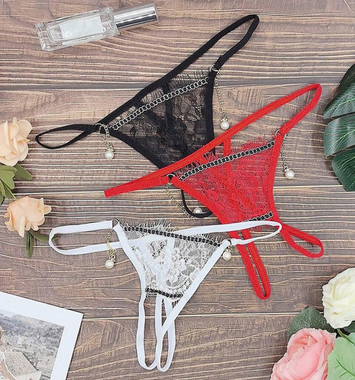 Lencería hilos trio apertura (Talla M)