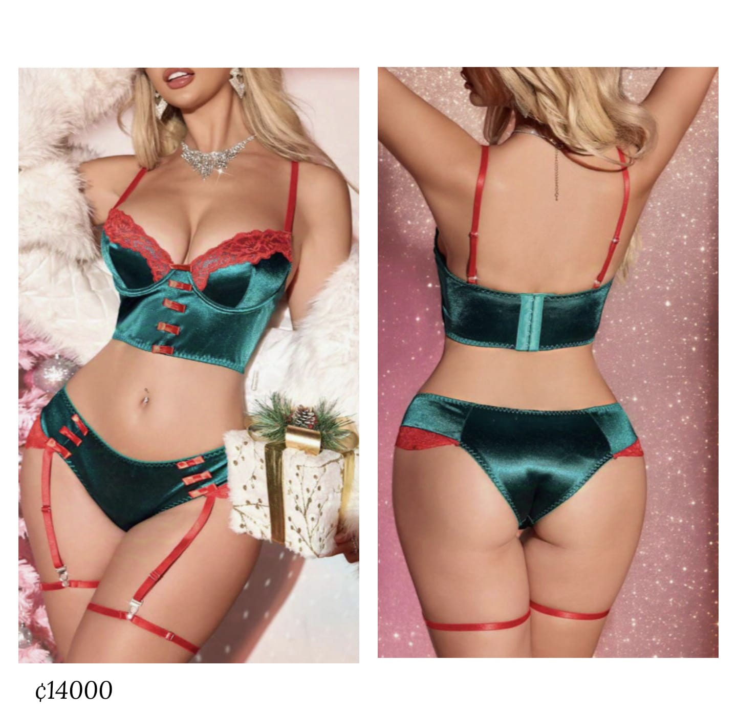 Navidad traje (4 piezas) (Talla S)