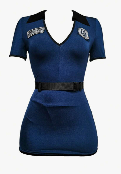 Traje colegiala policia (3 piezas) (Talla L)
