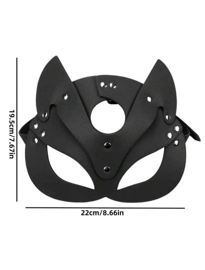 Máscara de zorro sexy de piel sintética