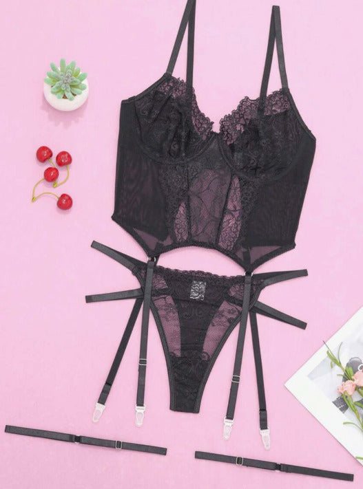 Lencería negra (Talla L)