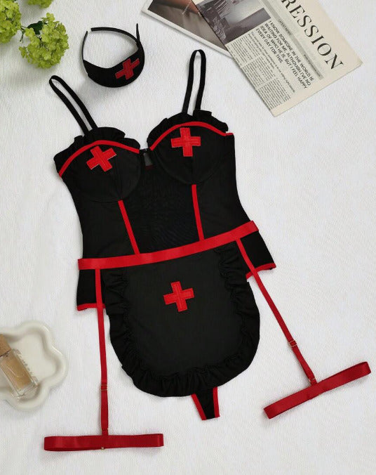 Traje Enfermera (3 piezas) (Talla XS S M L)