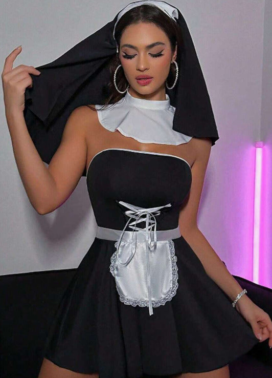 Traje mucama (5 piezas) (Talla XL)