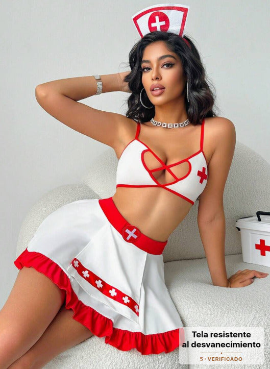 Traje enfermera (3 piezas) (Talla M XL)