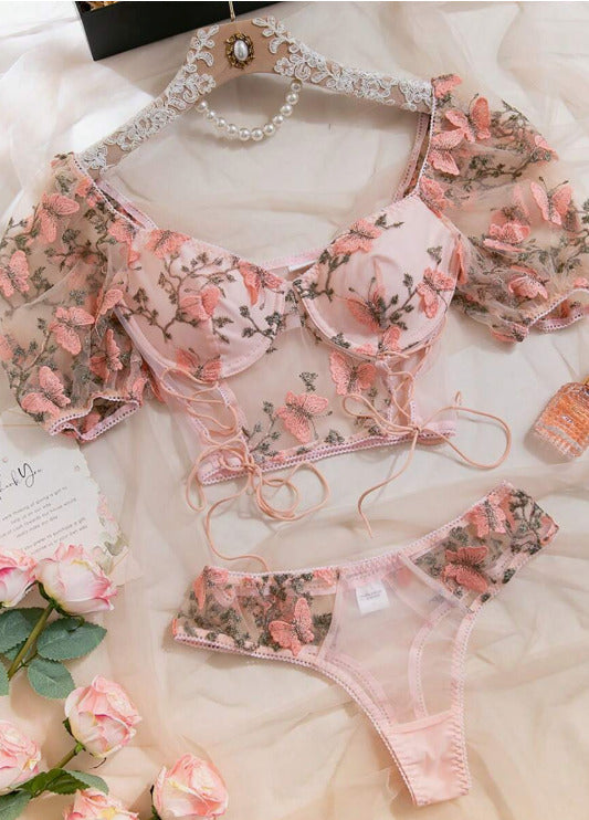 Lencería rosada (Talla XS S M L)