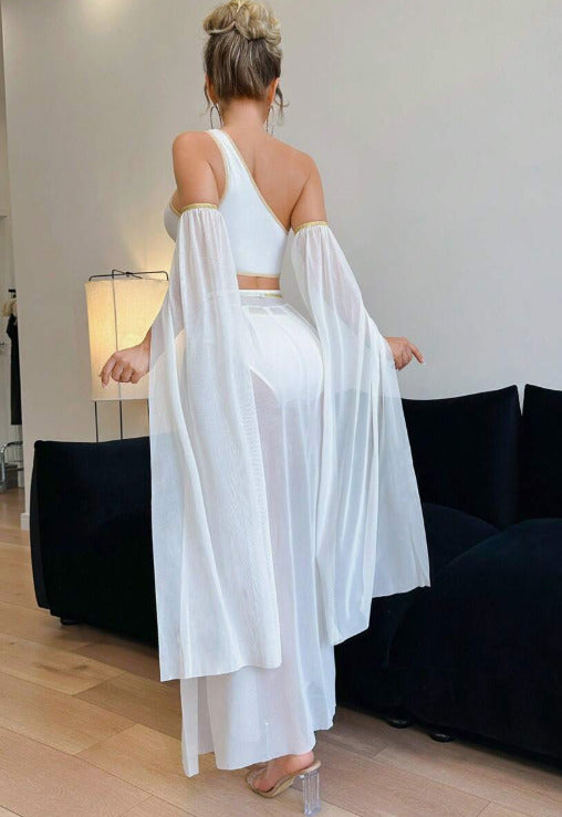 Traje diosa griega blanco (Talla M L)