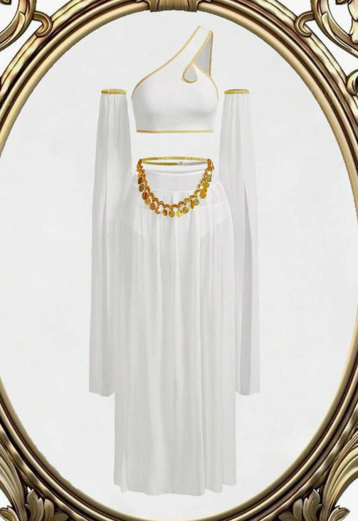 Traje diosa griega blanco (Talla M L)