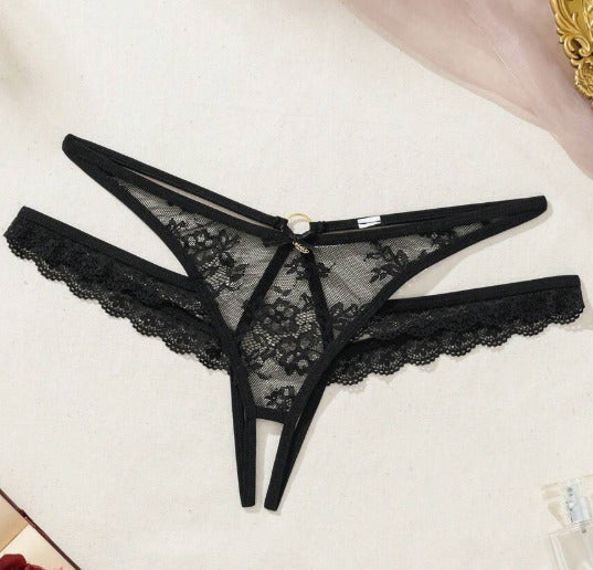 Lencería hilo negro (Talla S)
