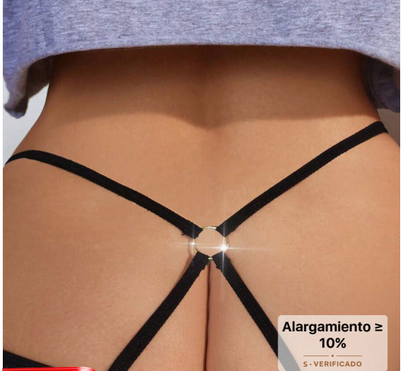 Lencería hilo negro (Talla S)