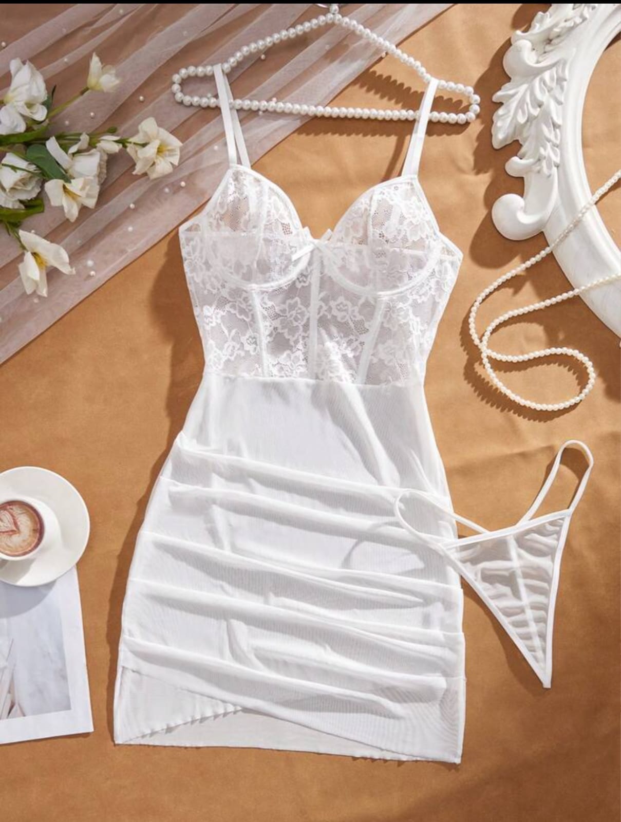 Lencería blanca (Tallas XS S M L)