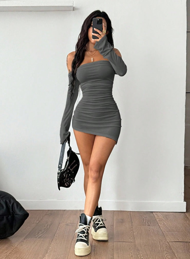 Vestido gris (Tallas XS S M L)