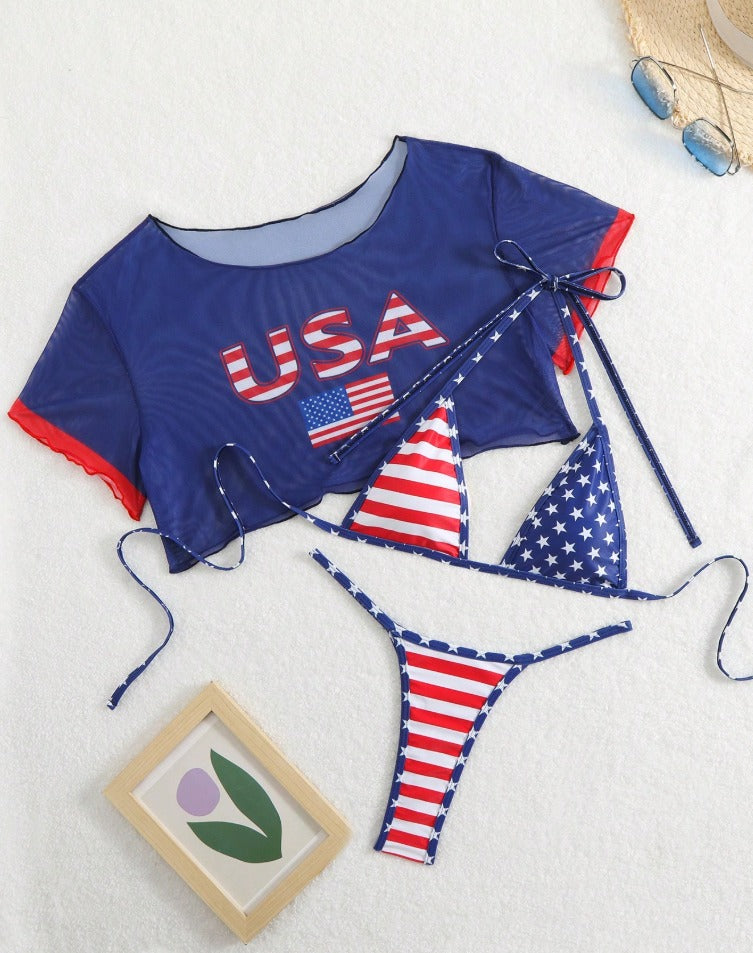 Vestido de baño bikini (Tallas XS S M) (3 piezas)