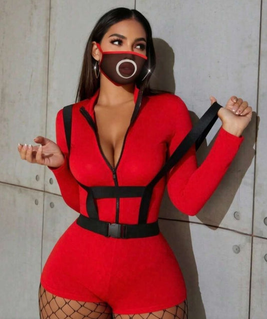 Traje rojo (3 piezas) (Tallas XS S L)