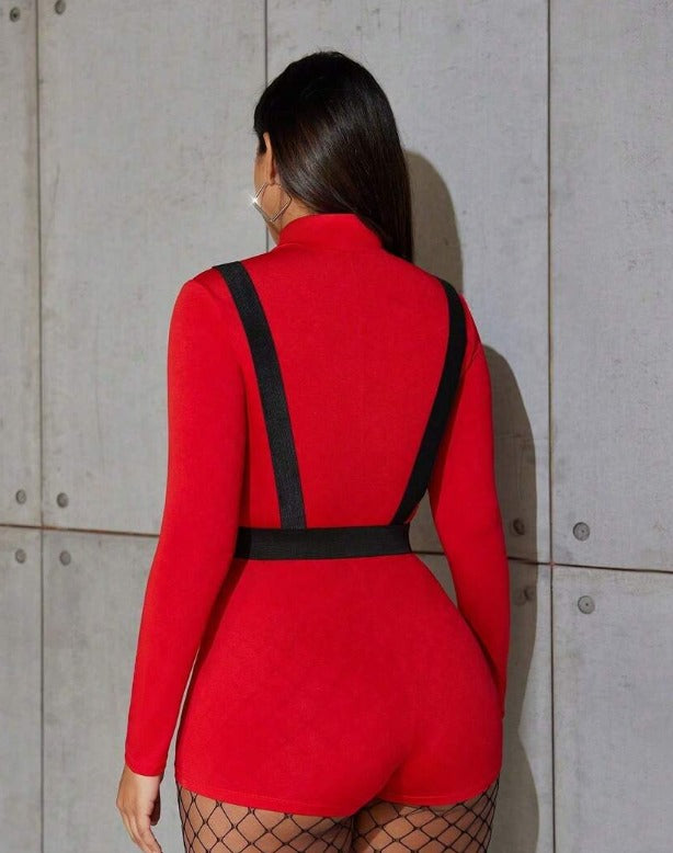 Traje rojo (3 piezas) (Tallas XS S L)