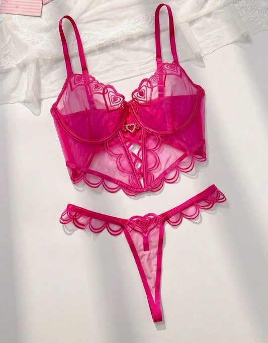Lencería rosada (Tallas XS S M L)