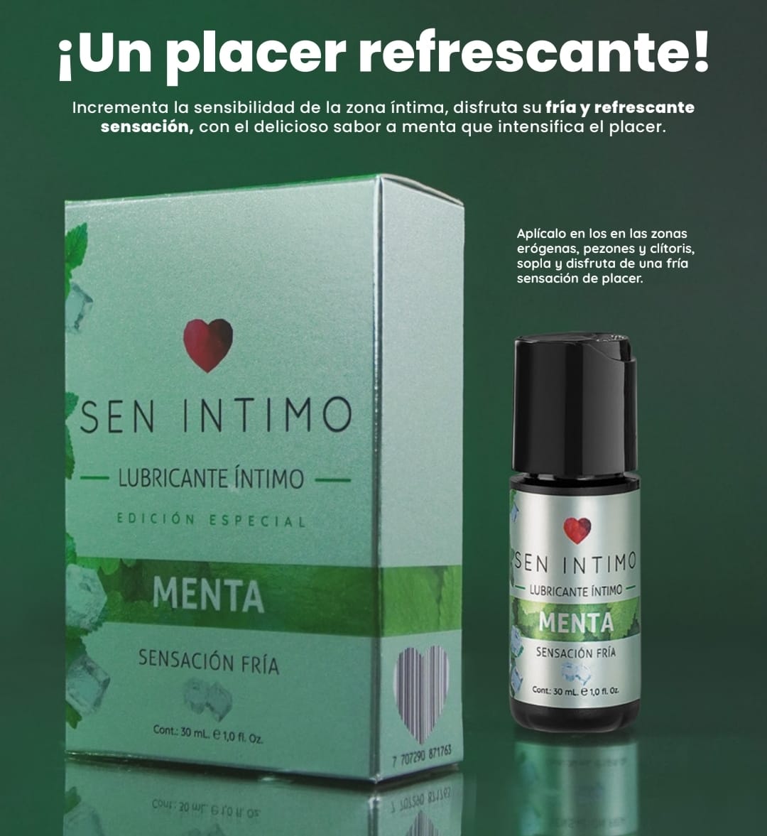 Lubricante Íntimo de Menta Frío 30ml